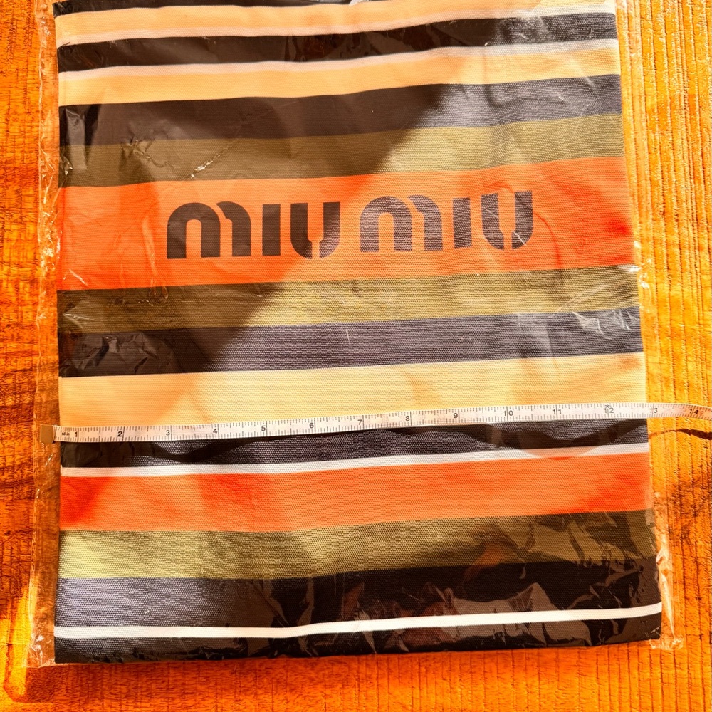 Miu Miu beauty gift Limited Edition Stripe Tote Bag Made in Italy - Picture 8 of 10